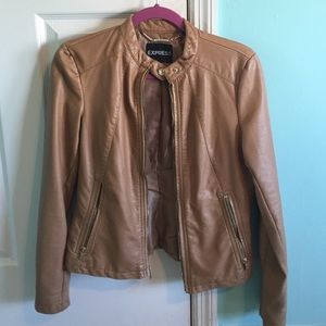 Express light brown leather jacket