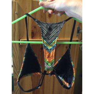 Indian print bikini top