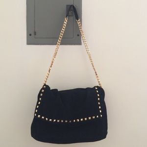ZARA Suede Studded city bag