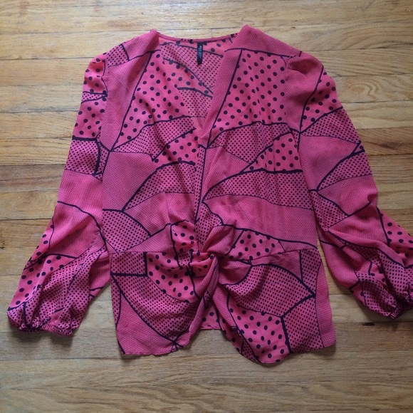 Bisou Bisou Pink Blouse