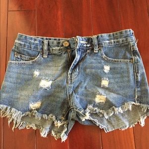 Denim free people shorts