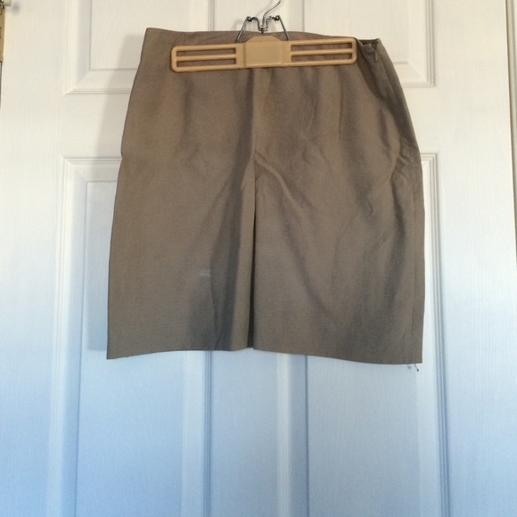 Tan straight skirt