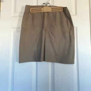 Tan straight skirt