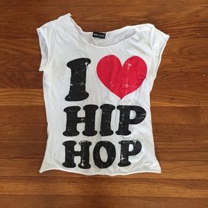 I ❤️ hip hop crop top