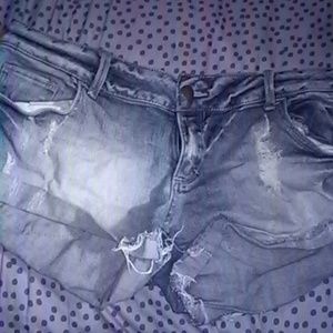 Boyfriend denim shorts