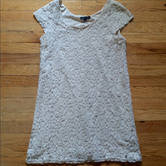 Ivory Lace Mini Dress