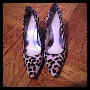 Calvin Klein Leopard Print kitten heels