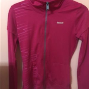 Rebook pink zip up