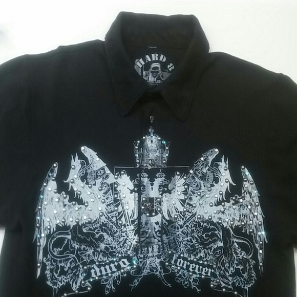 Men's Hard 8 studded polo - Picture 1 of 4