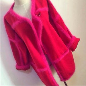 High end sale design strawberry red coat