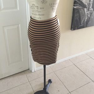 Striped skirt with cut out sides