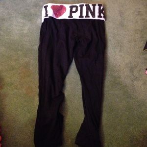 PINK yoga capris
