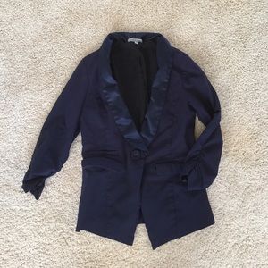 Charlotte Russe Size Small Navy Tuxedo Type Blazer