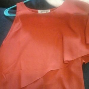 Flowy one shoulder layered top