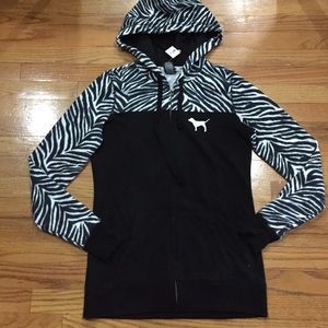 Victoria's Secret PINK Zebra hoodie XS long