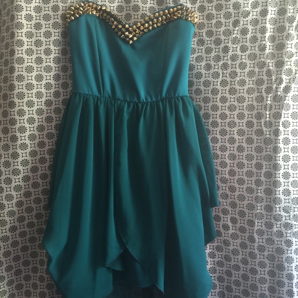 High Low Studded Dress