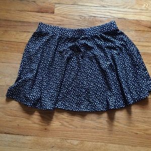 Black & White Print Skater Skirt