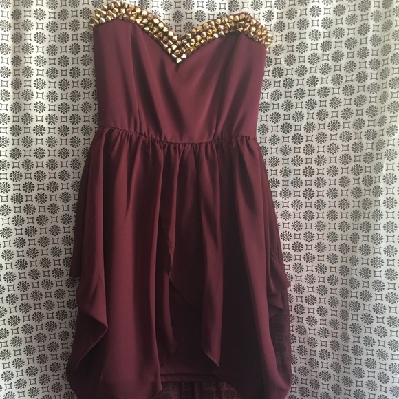 High Low Studded Dress