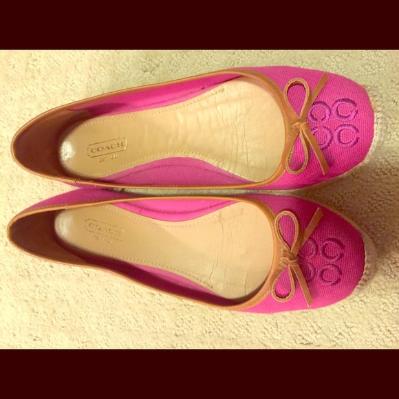 Coach pink espadrilles in size 7
