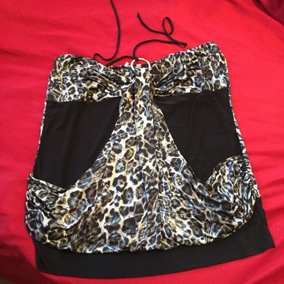 ANIMAL PRINT HALTER