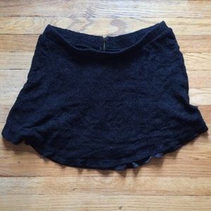 Black Lace Skater Skirt