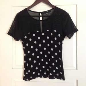 Black & White Polka Dot Dress Tee!