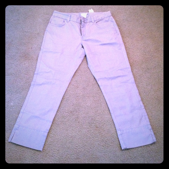 Grey blue LLBean capris