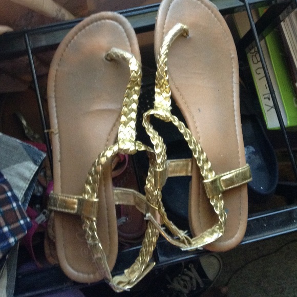 Gold sandals