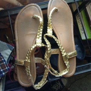 Gold sandals