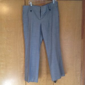 Loft gray herringbone striped pants
