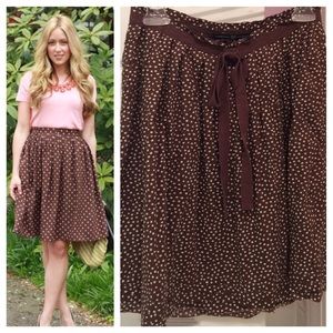 Brown poka-dot skirt