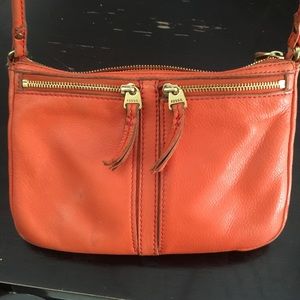 Orange Fossil cross body