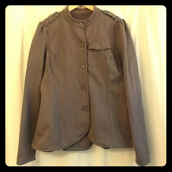 Converse grey jersey military style jacket