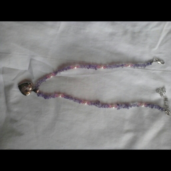 Sterling silver locket  necklace i made
