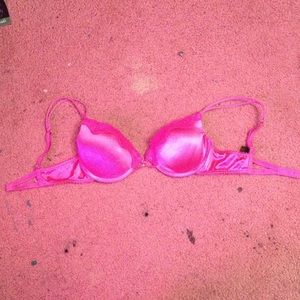 Pink silk&lace bra