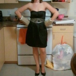 Trixxi black strapless dress junior size 9