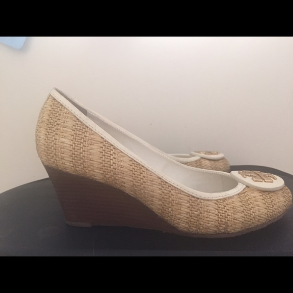 Tory burch wedge white and gold - Picture 2 of 4