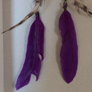 Feather earrings - 2 pairs