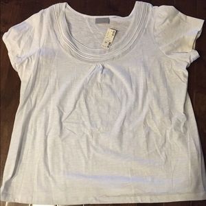 Avenue Scoop neck t-shirt. White. Size 22/24