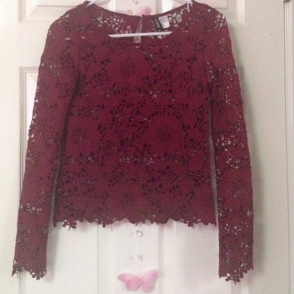 H&M maroon top - Picture 1 of 3