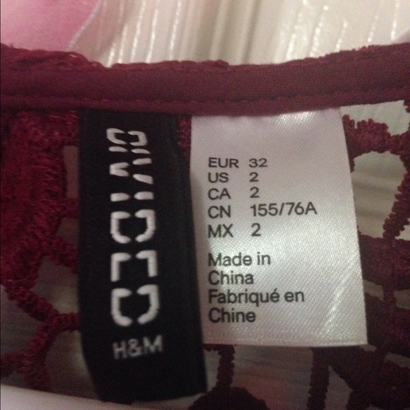 H&M maroon top - Picture 2 of 3