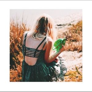 NWOT Black caged bralette