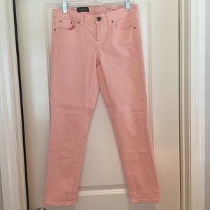 J. Crew light pink toothpick skinny jeans. Sz. 29
