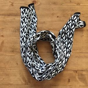 Authentic Michael Kors black and white MK scarf.