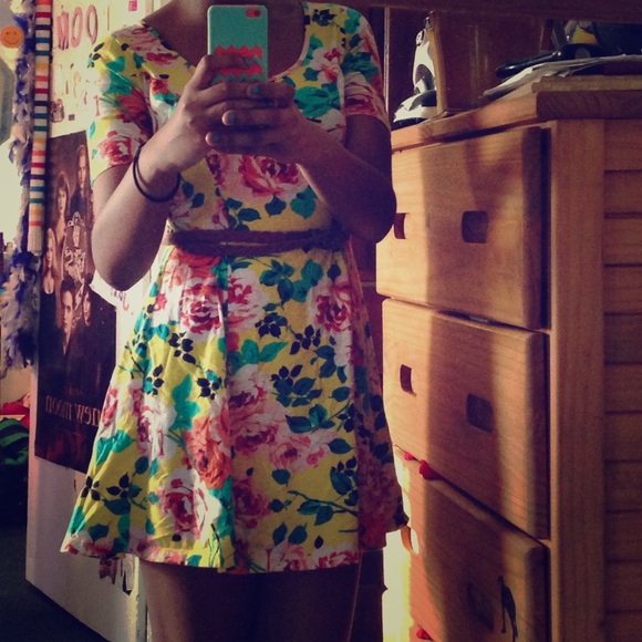 Yellow flower dress