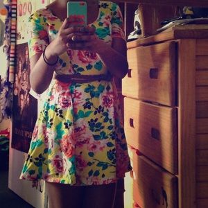 Yellow flower dress