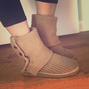 Tan Knit Ugg boots