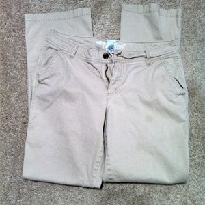 Tan straight leg pants