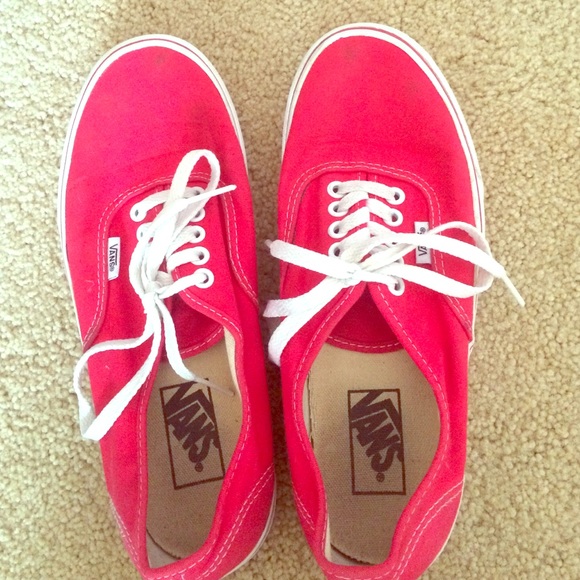 Red Vans. Slightly Worn.