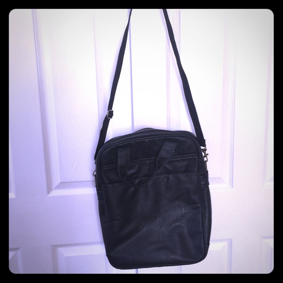 Leather bookbag backpack